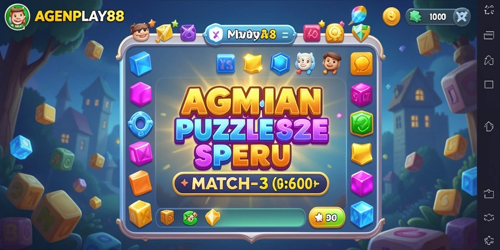 Tampilan seru gameplay AGENPLAY88 saat mencocokkan elemen.