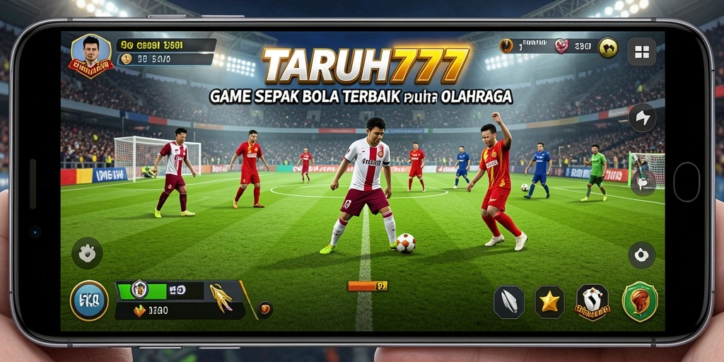 Screenshot gameplay TARUH777 yang menampilkan aksi seru di lapangan sepak bola.
